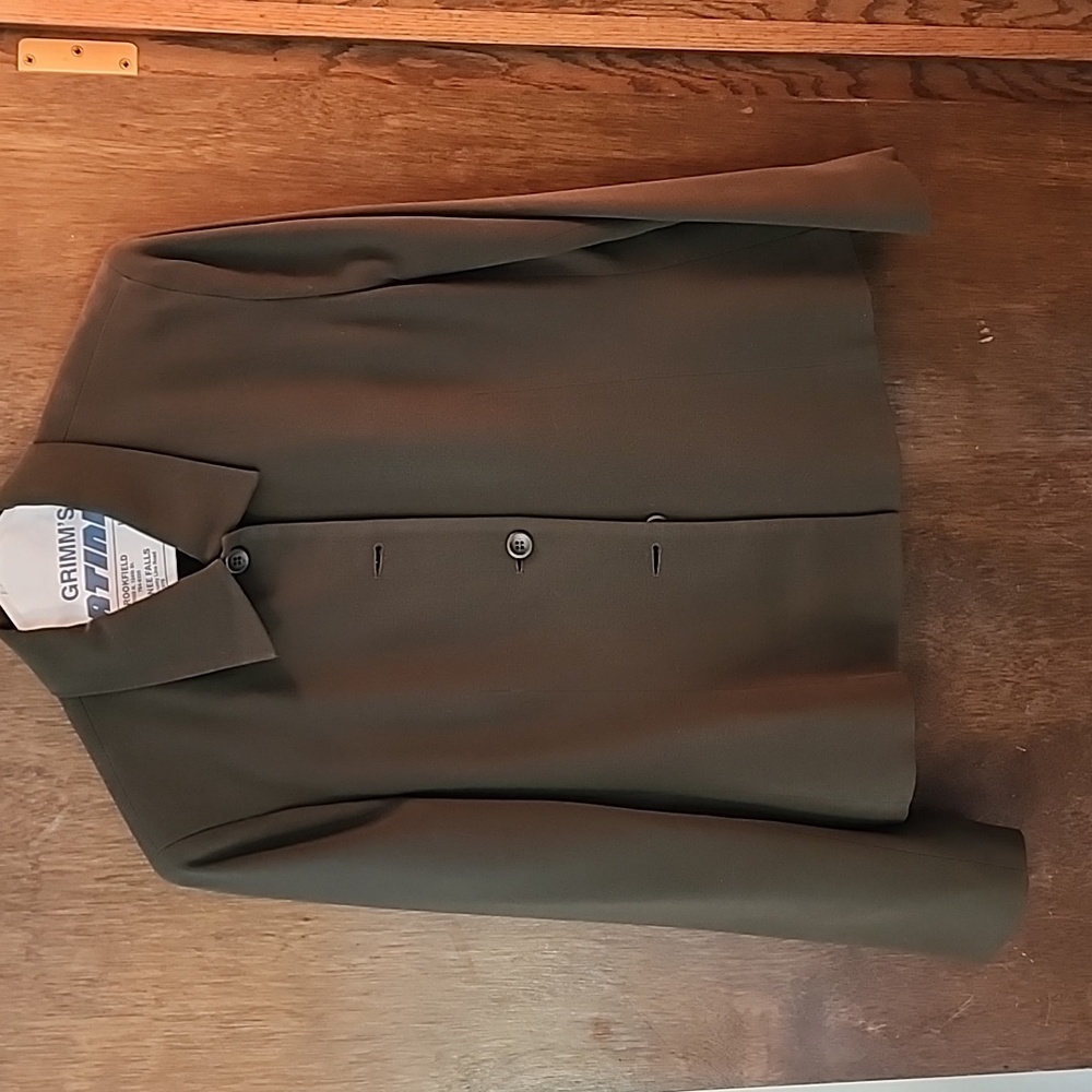 Jones New York vintage dark green wool pants suit, fully lined, size 12, EUC